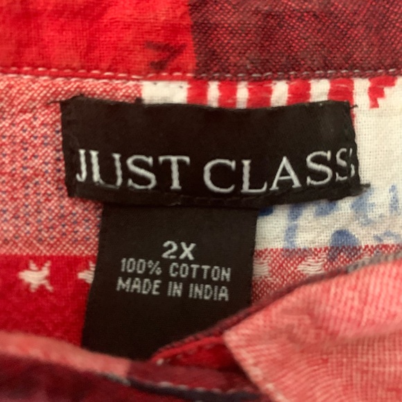 Plaid Patriotic Vintage Heart American Flag Button Down Collar Shirt checkered - Picture 8 of 11